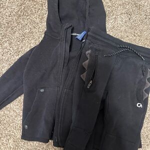 GAP Kids Black Hoodie and Jogger Set